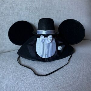 Disney Black and White Tuxedo Mickey Ears Hat